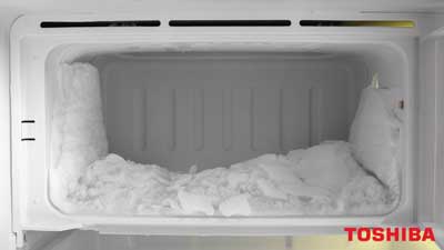 الثلاجة توشيبا تجمد الأطعمة